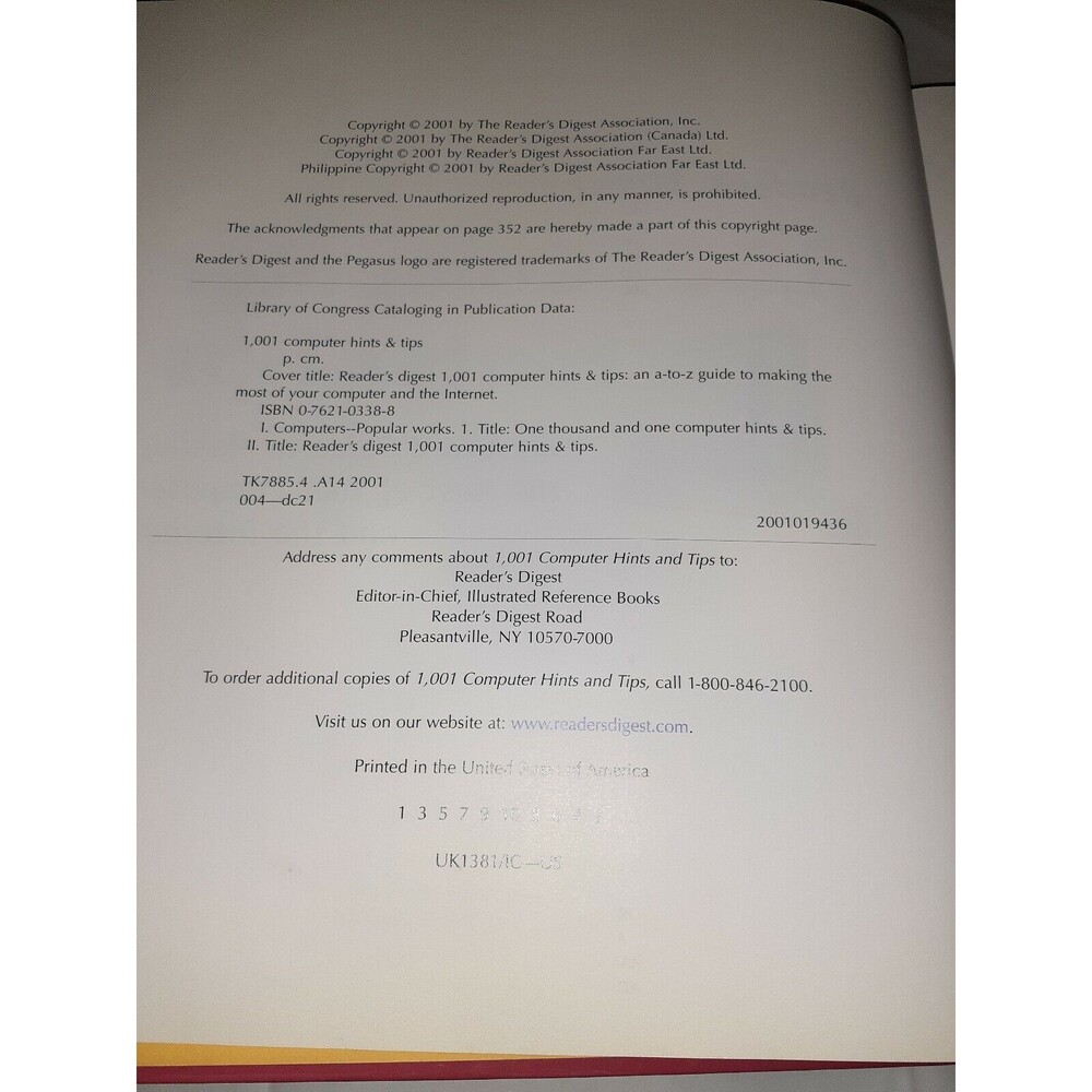 Reader's Digest 1001 Computer Hints & Tips 2001 - Picture 7 of 12